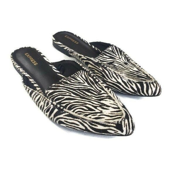 zebra print mules